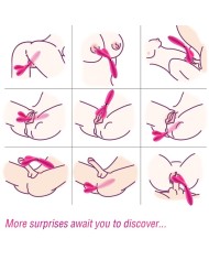 ARMONY Y WAND MASAJEADOR VIBRADOR CABEZA DOBLE FUCSIA
