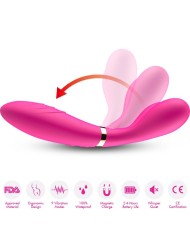 ARMONY Y WAND MASAJEADOR VIBRADOR CABEZA DOBLE FUCSIA