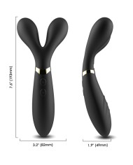 ARMONY Y WAND MASAJEADOR VIBRADOR CABEZA DOBLE NEGRO