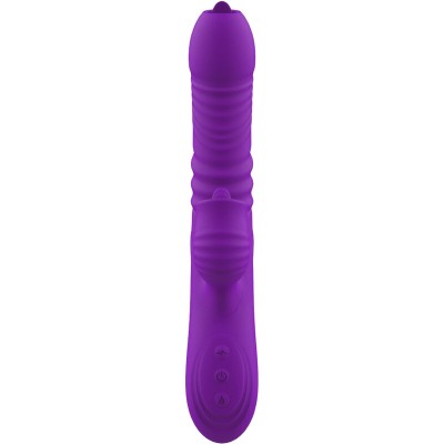 ARMONY FULLY GSPOT VIBRADOR RABBIT CON LENGUA ESTIMULADORA EFECTO CALOR VIOLETA