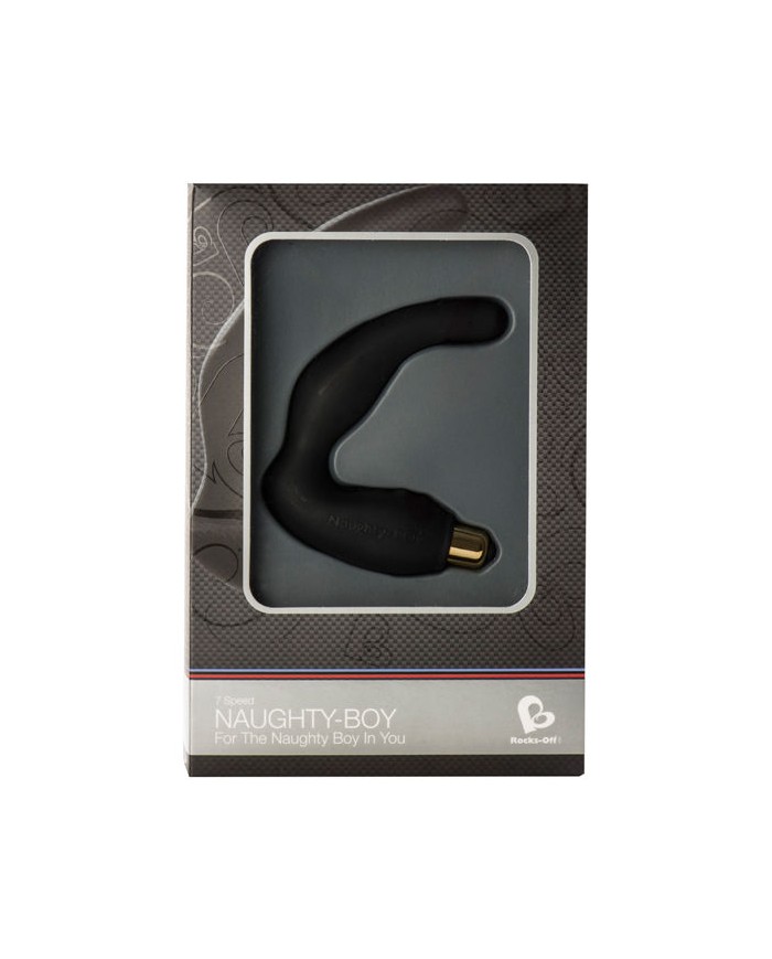 ROCKS OFF NAUGHTY BOY MASAJEADOR DEL PUNTO G MASCULINO 7 V NEGRO