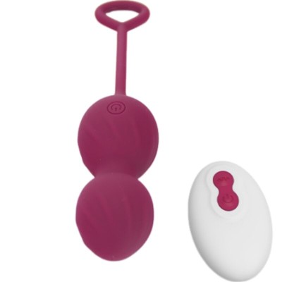 ARMONY BLOSSOMS PESAS VAGINALES VIBRADOR CONTROL REMOTO 10 VIBRACIONES ROJO OSCURO