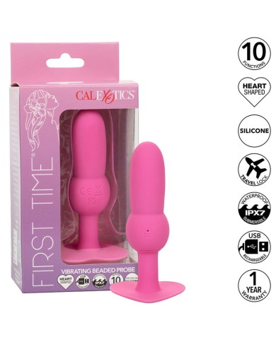 CALEXOTICS FIRST TIME PLUG ANAL CON CUENCAS 10 VIBRACIONES ROSA