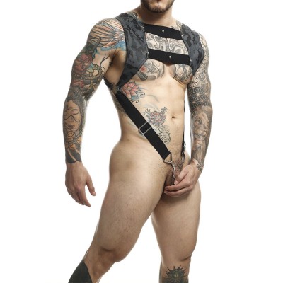 MOB DNGEON ARNES CON ANILLO PLATEADO PARA EL PENE TALLA UNICAS