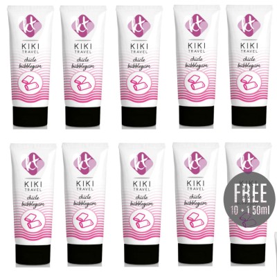 KIKI TRAVEL LUBRICANTE SABOR A CHICLE 50ML 10 1 GRATIS