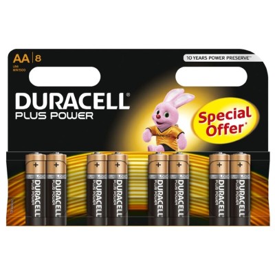 DURACELL PLUS POWER PILA ALCALINA AA LR6 BLISTER8