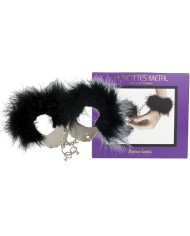 ADRIEN LASTIC ESPOSAS METAL CON PLUMAS NEGRO