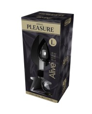 ALIVE ANAL PLEASURE MINI PLUG METAL NEGRO TALLA L