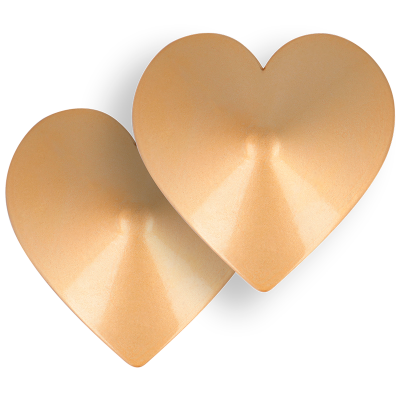 COQUETTE CHIC DESIRE CUBRE PEZONES METAL CORAZONES DORADOS