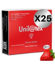 UNILATEX PRESERVATIVOS ROJOS FRESA 144 UDS X 25 UDS