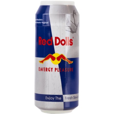 ALIVE RED DOLL MASTURBADOR MASCULINO VAGINA LATA BEBIDA ENERGETICA