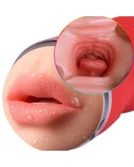 ARMONY MASTURBADOR DOBLE VAGINA BOCA ROJO