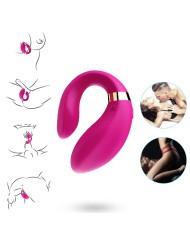 ARMONY CRESCENT VIBRADOR PAREJA CONTROL REMOTO FUCSIA