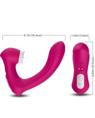 ARMONY SECRETKISS ESTIMULADOR CON LENGUA CLITORIS VIBRADOR CURVO FUCSIA