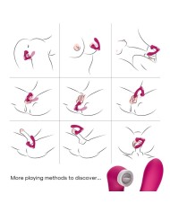 ARMONY SECRETKISS ESTIMULADOR CON LENGUA CLITORIS VIBRADOR CURVO FUCSIA