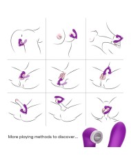 ARMONY SECRETKISS ESTIMULADOR CON LENGUA CLITORIS VIBRADOR CURVO VIOLETA