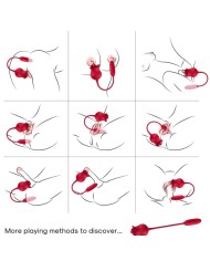 ARMONY ROSELIP ESTIMULADOR CLITORIS CON LENGUA 10 MODOS VIBRADOR ROJO