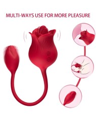 ARMONY ROSA VIBRADOR ESTIMULADOR CLITORIS CON COLA 10 MODOS ROJO