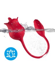 ARMONY ROSA VIBRADOR ESTIMULADOR CLITORIS CON COLA 10 MODOS ROJO