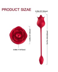 ARMONY ROSA VIBRADOR ESTIMULADOR CLITORIS CON COLA 10 MODOS ROJO