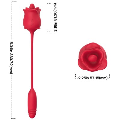ARMONY ROSA 3 EN 1 ESTIMULADOR SUCCIONADOR Y UPDOWN CON COLA ROJO
