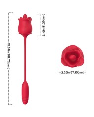 ARMONY ROSA 3 EN 1 ESTIMULADOR SUCCIONADOR Y UPDOWN CON COLA ROJO