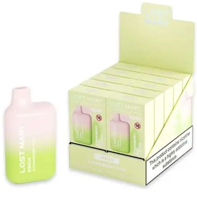 LOST MARY PACK PROFESIONAL EXPOSITOR 10 UNIDADES BM600 VAPER NICOTINA 2 DESECHABLE SABOR FRESA KIWI