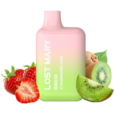 LOST MARY PACK PROFESIONAL EXPOSITOR 10 UNIDADES BM600 VAPER NICOTINA 2 DESECHABLE SABOR FRESA KIWI