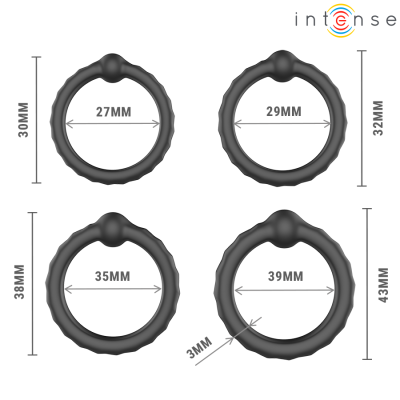 INTENSE MICHIEL SET DE 4 ANILLOS MODELO 10