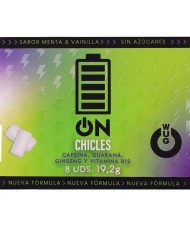 WUG on El chicle funcional con cafeina y guarana sabor menta vainilla BLISTER 8 UDS