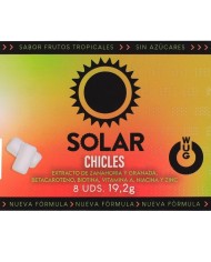WUG solar El chicle funcional con vitaminas y zinc sabor frutos tropicales BLISTER 8 UDS