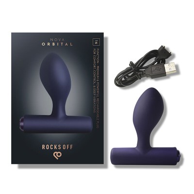 ROCKS OFF NOVA ORBITAL PREMIUM PLUG ANAL RECARGABLE 16 FUNCIONES AZUL