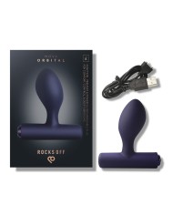 ROCKS OFF NOVA ORBITAL PREMIUM PLUG ANAL RECARGABLE 16 FUNCIONES AZUL