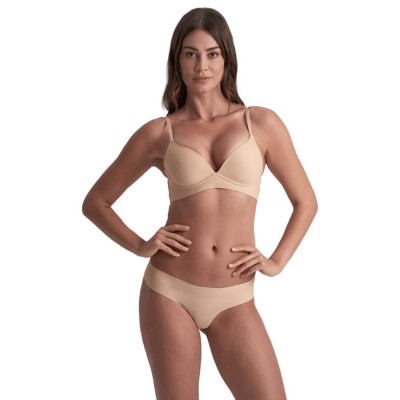 BYE BRA PACK 2 TANGAS INVISIBLES BEIGE Y NEGRO TALLA S
