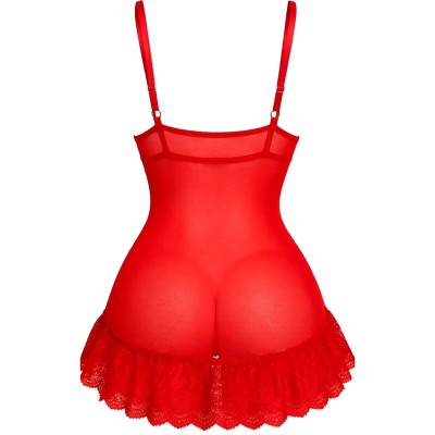 LIVCO CORSETTI FASHION NUIT SET CAMISETA PANTY ROJO 2028 S M