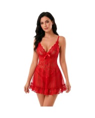LIVCO CORSETTI FASHION NUIT SET CAMISETA PANTY ROJO 2028 L XL