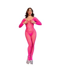 CHILIROSE CR 4894 BODYSTOCKING MALLA ROSA NEON S M