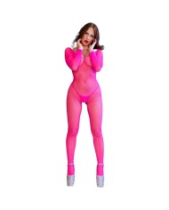CHILIROSE CR 4894 BODYSTOCKING MALLA ROSA NEON S M