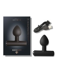 ROCKS OFF NOVA ASTRYX PREMIUM PLUG ANAL RECARGABLE 16 FUNCIONES NEGRO