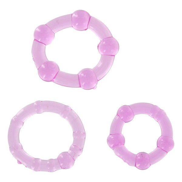 SEVEN CREATIONS JUEGO TRES ANILLOS PENE LILA