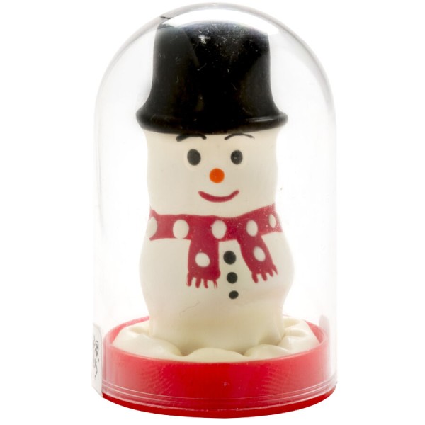 CONDOMERIE PRESERVATIVO DECORATIVO PINTADO A MANO MUNECO DE NIEVE