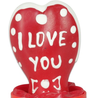 CONDOMERIE PRESERVATIVO DECORATIVO PINTADO A MANO CORAZON TE AMO MODELO 1