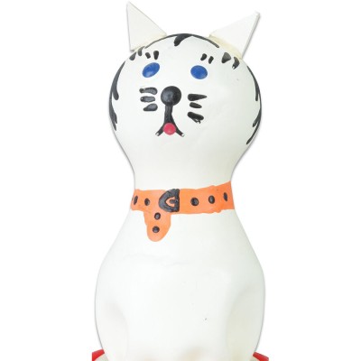 CONDOMERIE PRESERVATIVO DECORATIVO PINTADO A MANO GATO BLANCO