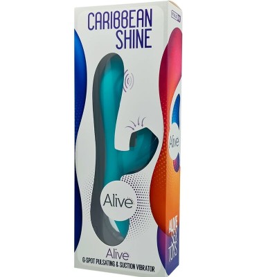 ALIVE CARIBBEAN SHINE VIBRADOR SUCCIONADOR AZUL