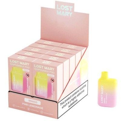 LOST MARY BM600 VAPER NICOTINA 2 DESECHABLE SABOR LIMONADA ROSA