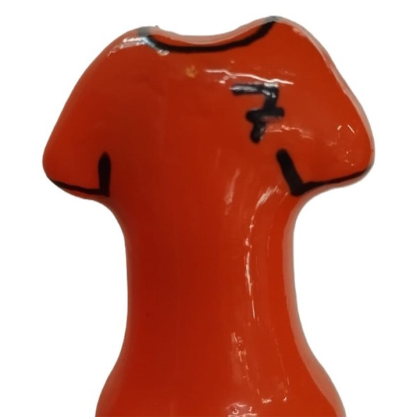 CONDOMERIE PRESERVATIVO DECORATIVO PINTADO A MANO CAMISA NARANJA