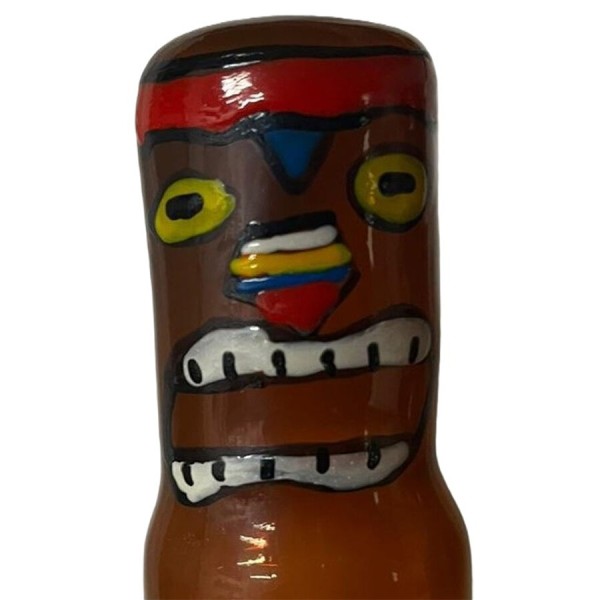 CONDOMERIE PRESERVATIVO DECORATIVO PINTADO A MANO TOTEM TIKI HAWAII 03