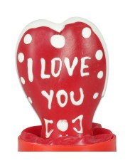CONDOMERIE PRESERVATIVO DECORATIVO PINTADO A MANO CORAZON TE AMO MODELO 2