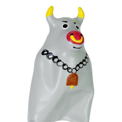 CONDOMERIE PRESERVATIVO DECORATIVO PINTADO A MANO TORO GRIS MODELO XL