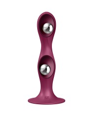 SATISFYER DOUBLE BALL R DILDO SILICONA GRANATE